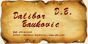 Dalibor Bauković vizit kartica